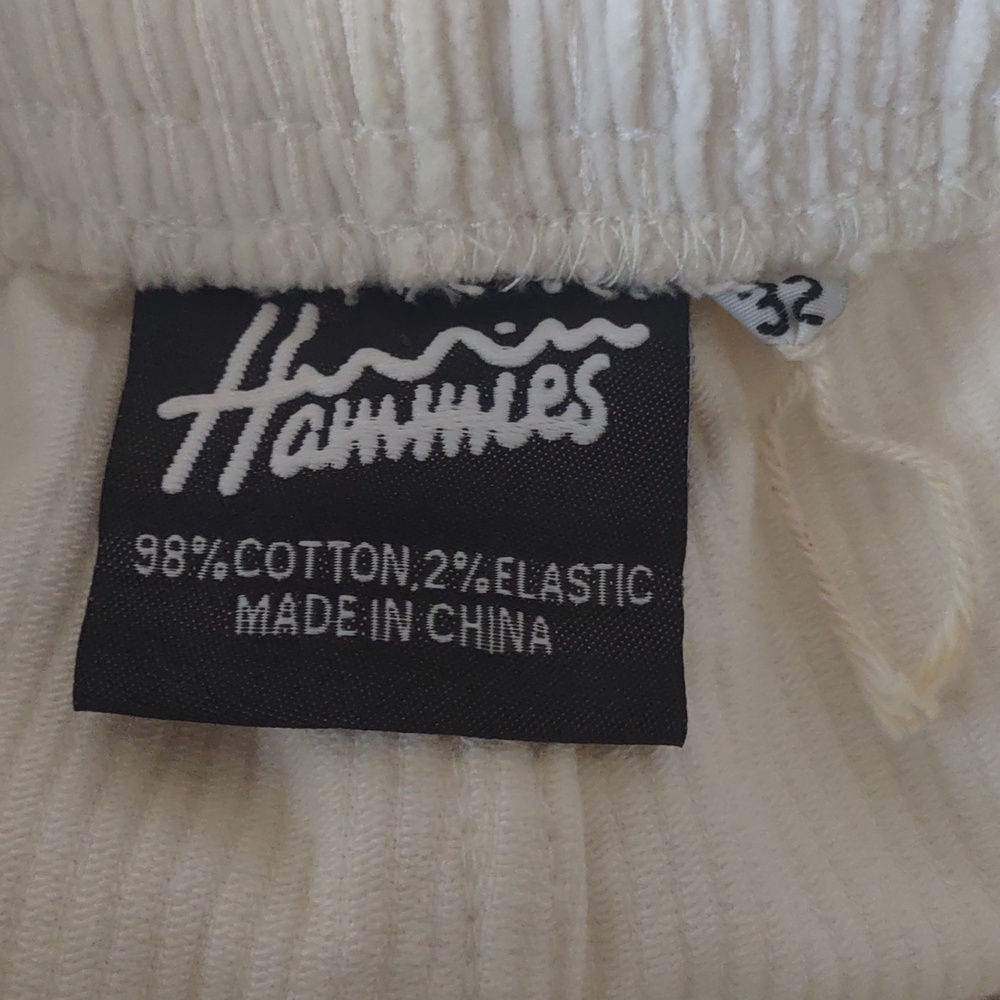 Hammies High-Rise Off-White Corduroy Women's Shorts Size 32 - Picture 5 of 8